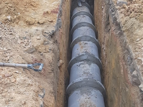 Rede Pluvial com tubo em Concreto Armado 600mm